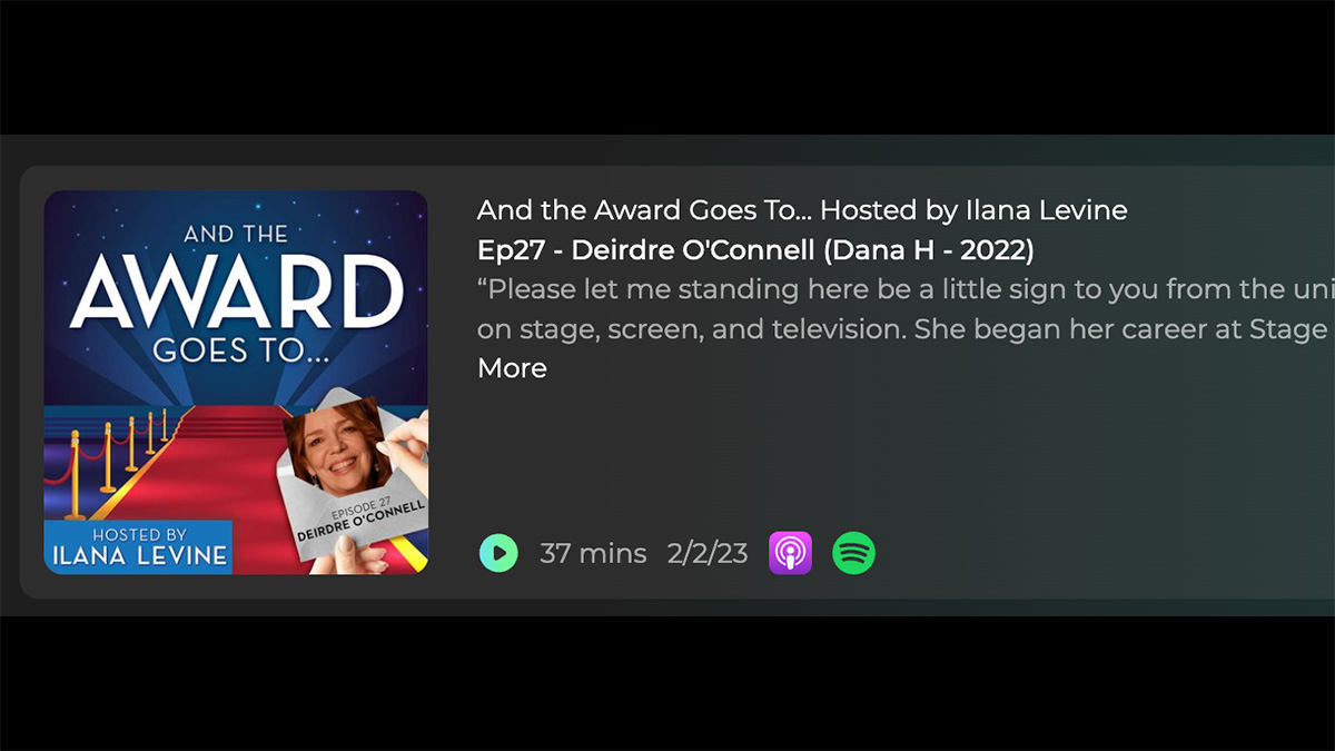 And The Award Goes To: Deirdre O'Connell - Dana H. 2022